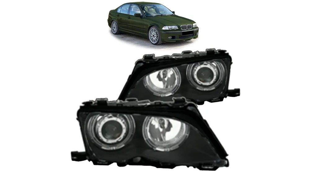 Lampy BMW 3 E46 Przód Black | Dodaj do koszyka