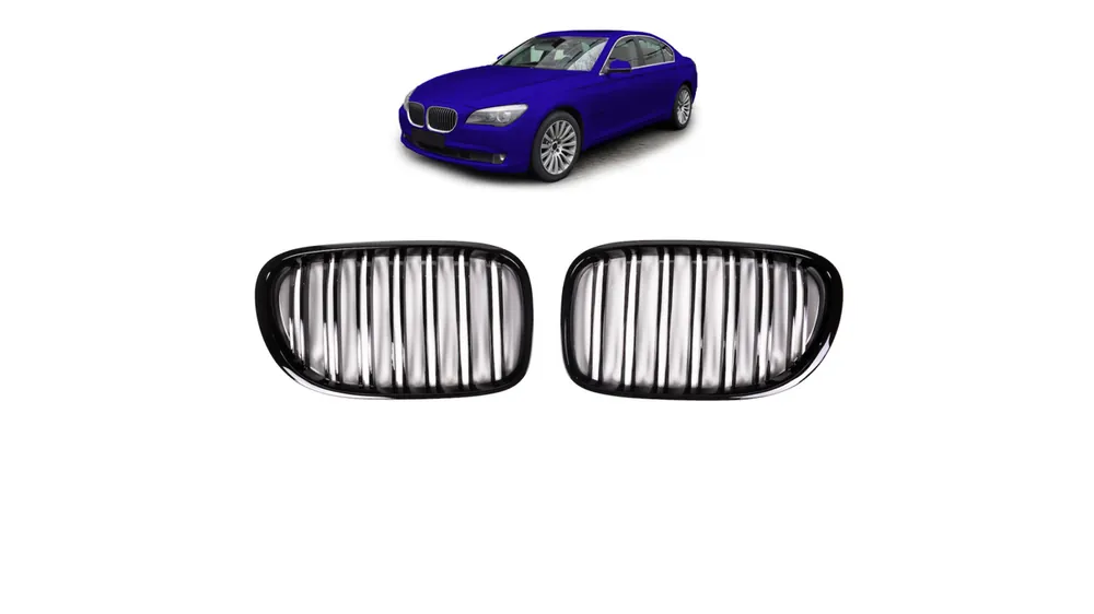 Grill BMW 7 F01 F02 F03 F04 podwójne żeberka Gloss Black | Wysoka jakość