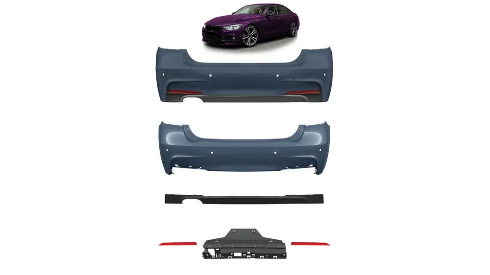 Zderzak BMW 3 F30 Tył z dyfuzorem - Darmowy zwrot