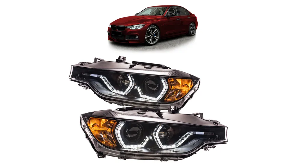 Super okazja | Lampy BMW 3 F30 F31 Facelift Przód DRL Black