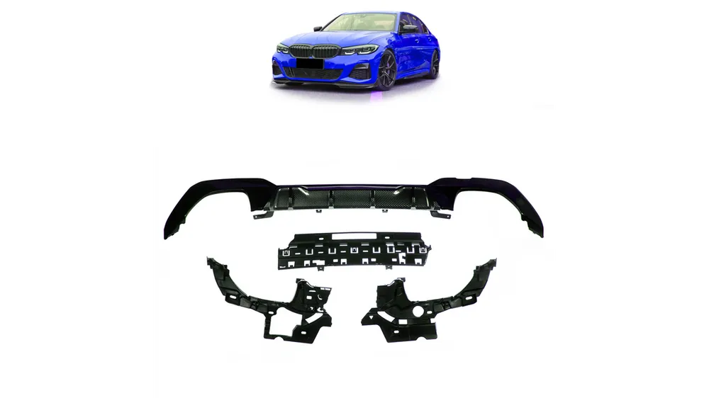 Zapasy na wyczerpaniu | Dyfuzor BMW 3 G20 G21 Tył Carbon Look