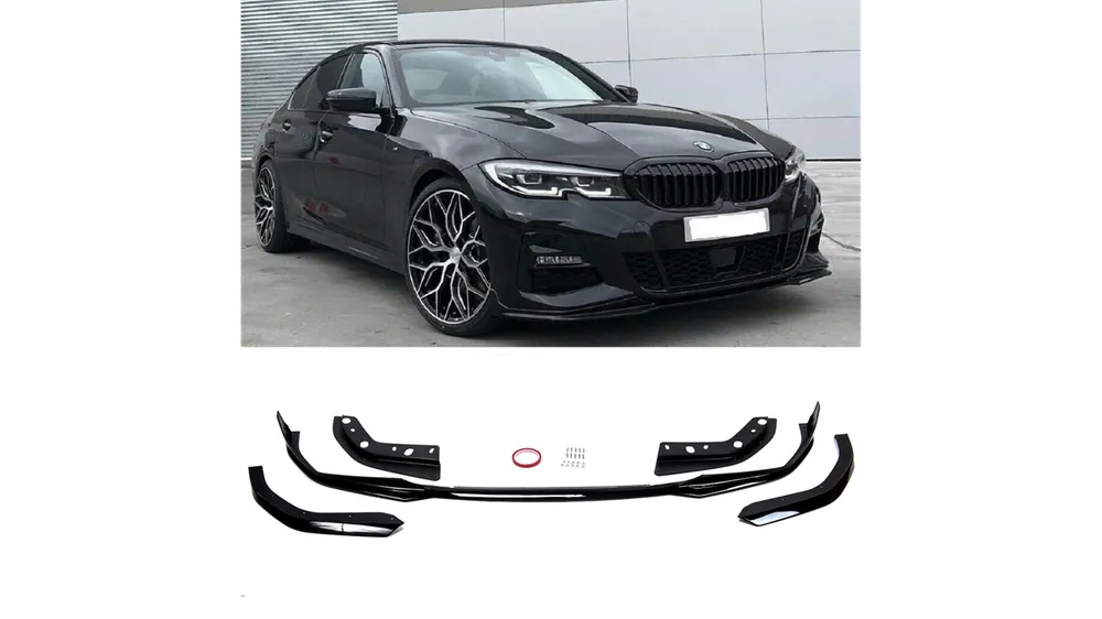 Oferta kończy się wkrótce | Dokładka BMW 3 G20 G21 Zderzak Przód Gloss Black