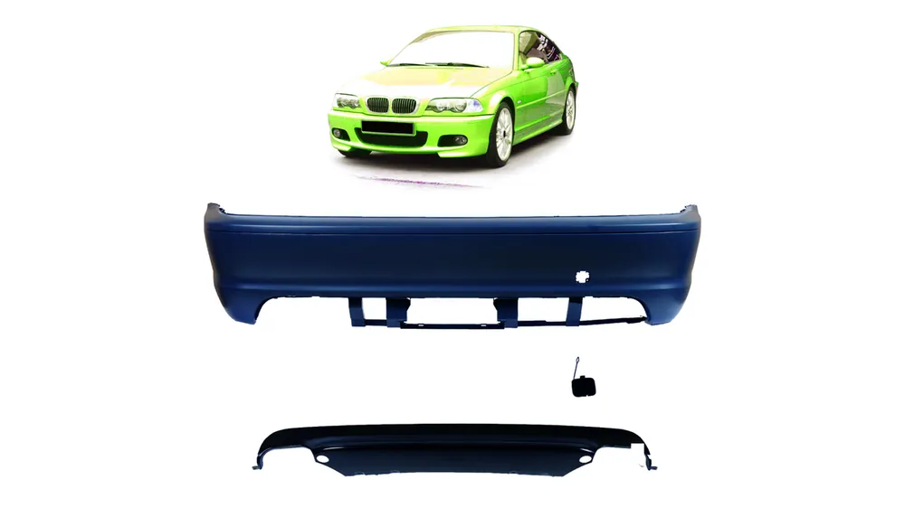 Zderzak BMW 3 E46 Tył z dyfuzorem | Nowość w sklepie