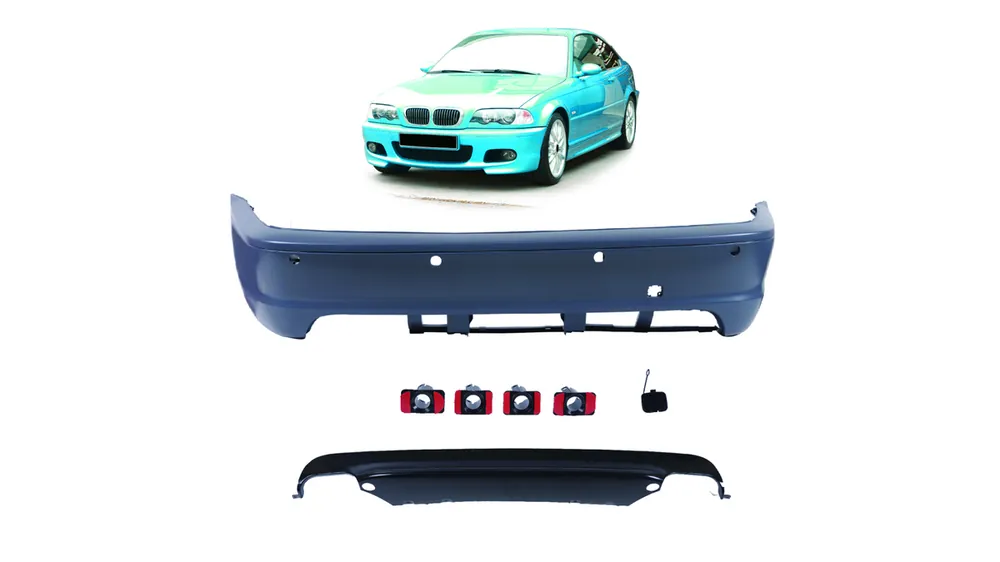 Zderzak BMW 3 E46 Tył z dyfuzorem - Bezpieczna płatność