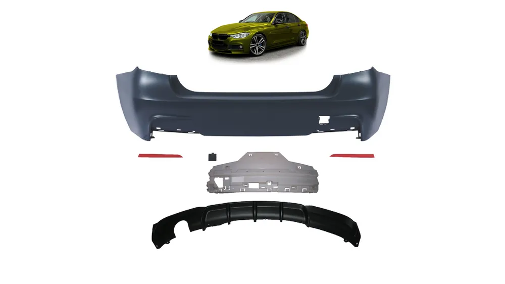 Zderzak BMW 3 F30 Tył z dyfuzorem | Produkt ceniony przez klientów
