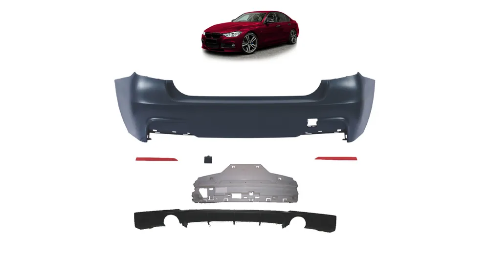 Zderzak BMW 3 F30 Tył z dyfuzorem | Wysyłka od ręki