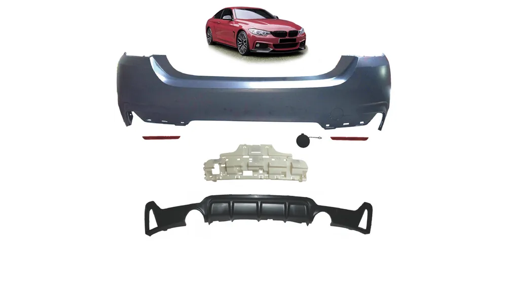 Zderzak BMW 4 F32 F33 F36 Tył z dyfuzorem - Kup teraz