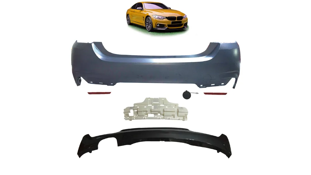 Końcówka zapasów - Zderzak BMW 4 F32 F33 F36 Tył z dyfuzorem
