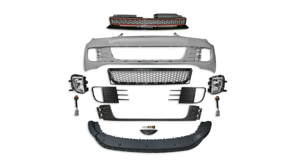 Zderzak Volkswagen Golf VI Przód Grill Halogeny - Nowość