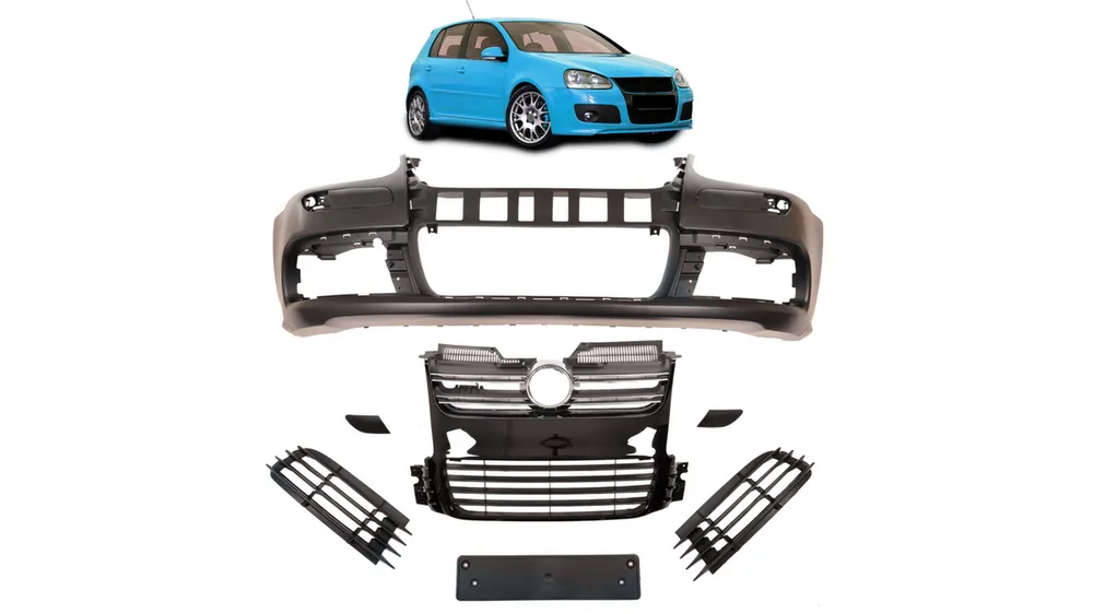 Zderzak Volkswagen Golf V Przód Grill Gloss Black | Końcówka serii