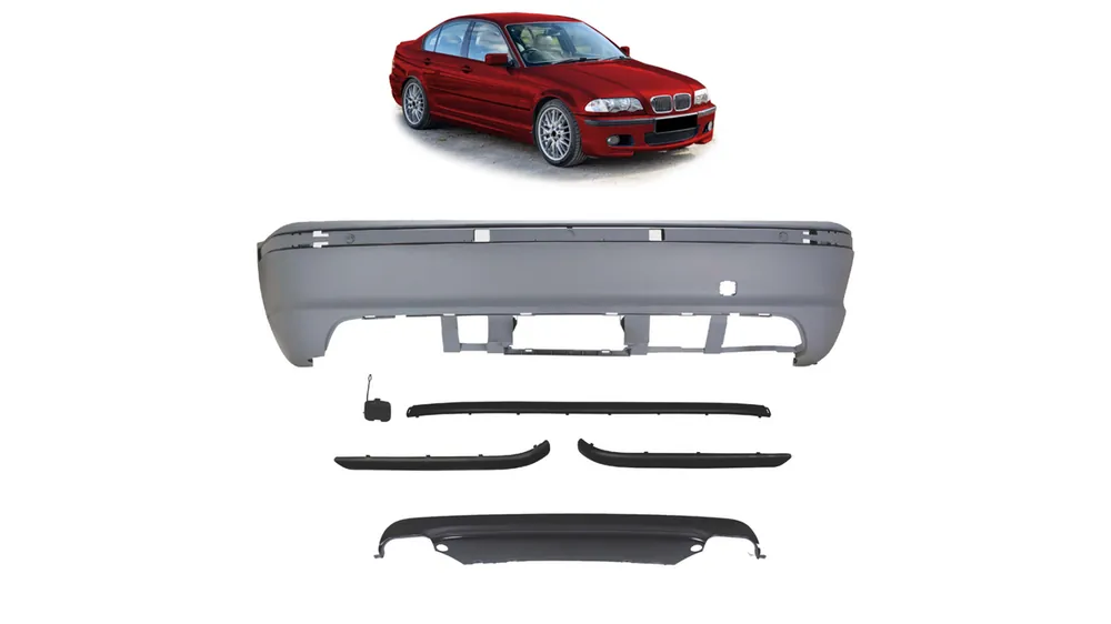 Zderzak BMW 3 E46 Tył z dyfuzorem | Wyprzedaż