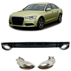Zniżka | Dyfuzor Audi A6 C7 Tył Carbon Look