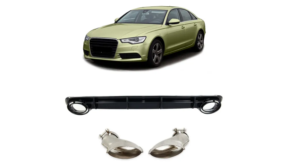 Zniżka | Dyfuzor Audi A6 C7 Tył Carbon Look