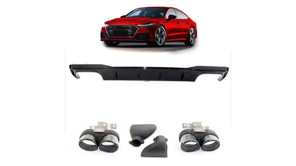 Zostało kilka sztuk - Dyfuzor Audi A7 C8 Tył z końcówkami