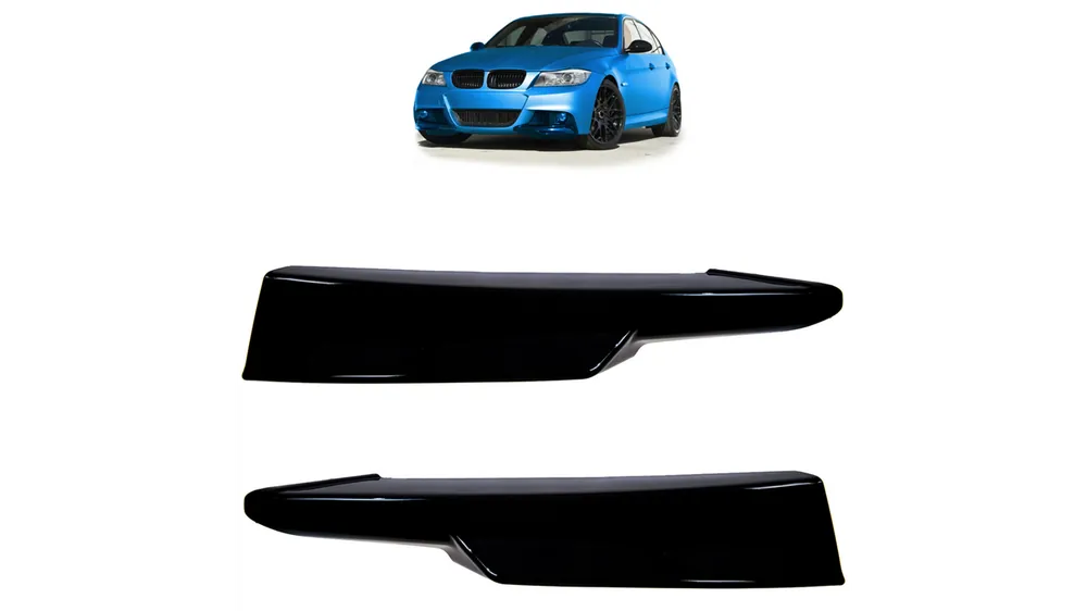 Oferta kończy się wkrótce | Dokładka BMW 3 E90 E91 Facelift Zderzak Przód Gloss Black