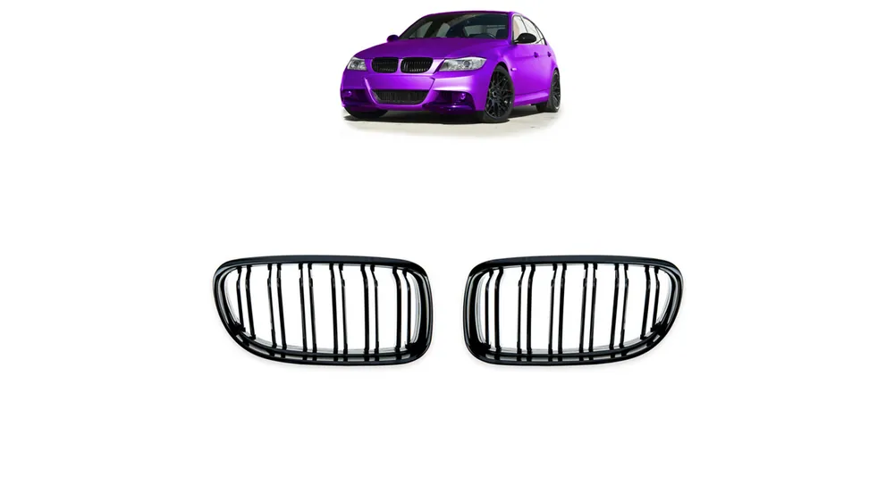 Nowość w sklepie - Grill BMW 3 E90 E91 Facelift podwójne żeberka Gloss Black