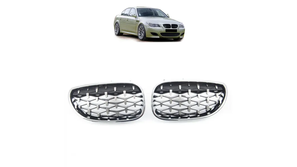 Nie czekaj | Grill BMW 5 E60 E61 Gloss Black & Chrome