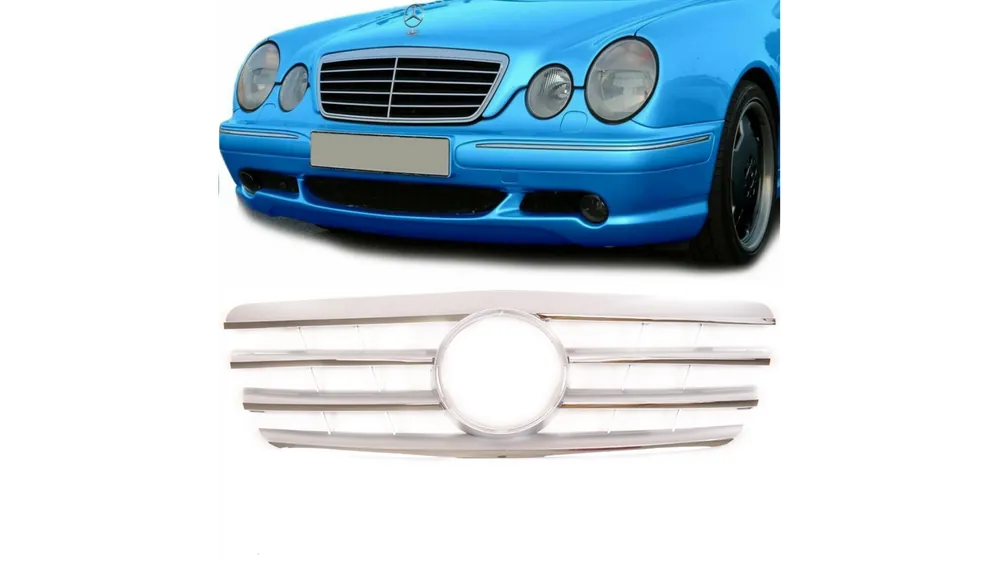 Grill Mercedes-Benz E W210 S210 Facelift Chrome & Silver | Okazja
