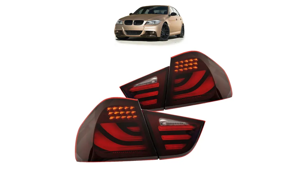 Lampy BMW 3 E90 Facelift Tył LED Red-Smoke - Końcówka serii