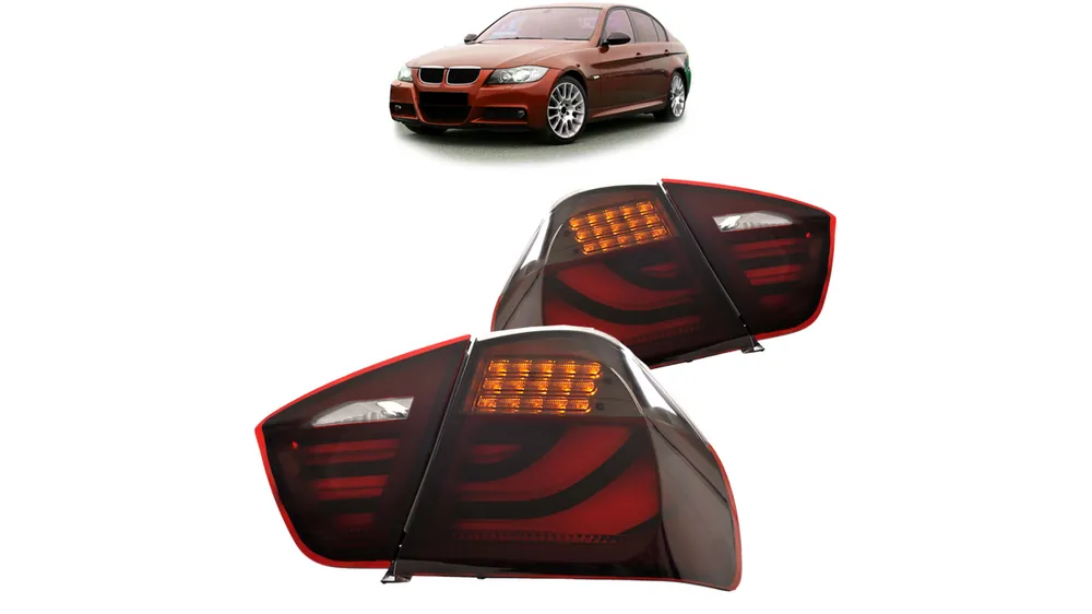 Lampy BMW 3 E90 Tył LED Red-Smoke | Do wyczerpania zapasów