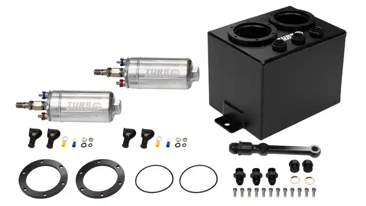 Zbiornik Paliwa Swirl Pot 3L TurboWorks na 2 pompy 250LPH + listwa (w zestawie) Czarny | Ograniczona dostępność