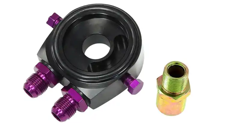 Łatwy zwrot | Podstawka pod filtr oleju TurboWorks Black AN8