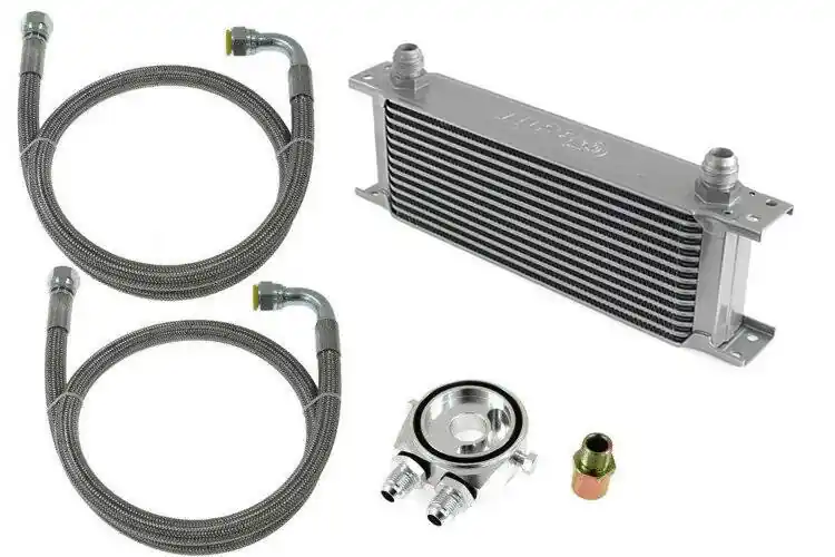 Zestaw Chłodnica Oleju TurboWorks 13-rzędowa 260x100x50 AN10 Silver | Cena promocyjna