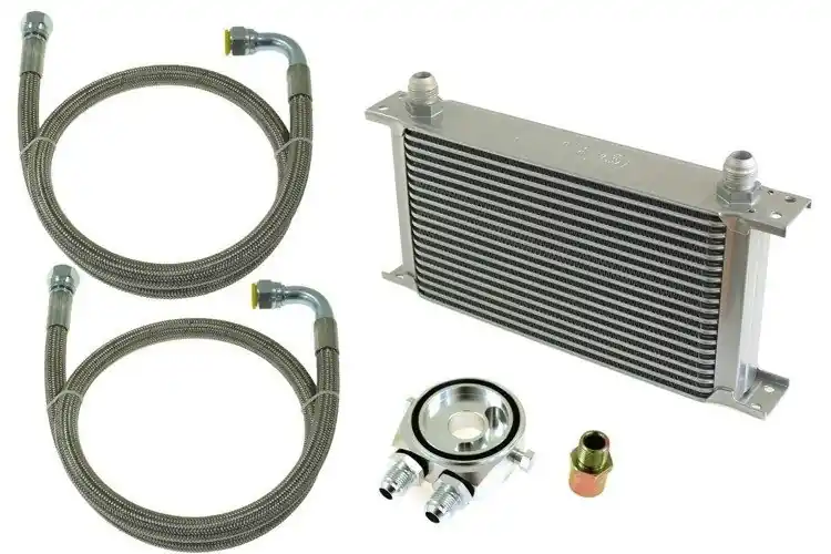 Wyprzedaż zapasów | TurboWorks Oil Cooler Kit 16-rows 260x125x50 AN8 Silver
