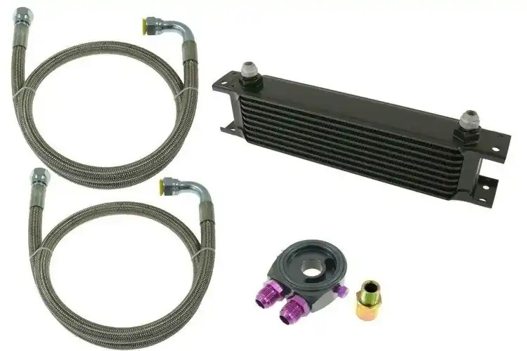 Zestaw Chłodnica Oleju TurboWorks 9-rzędowa 260x70x50 AN8 Black - Taniej