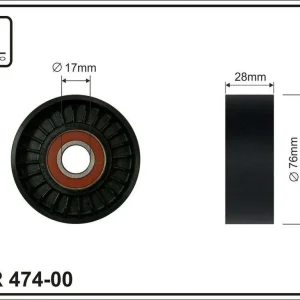 Na stanie - ROLKA NAPINACZA 76X17X28