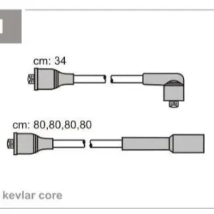 PRZEWODY WYSOKIEGO NAPIĘCIA LINIA ECOLINE (EPDM), ZESTAW, AUDI A4 B5/A4 B5 AVANT, 1994-2001 | Klienci polecają