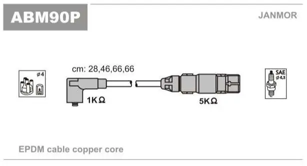 W sprzedaży - PRZEWODY WYSOKIEGO NAPIĘCIA LINIA ECOLINE (PVC), ZESTAW, AUDI A3, SEAT TOLEDO II, 1996-2004