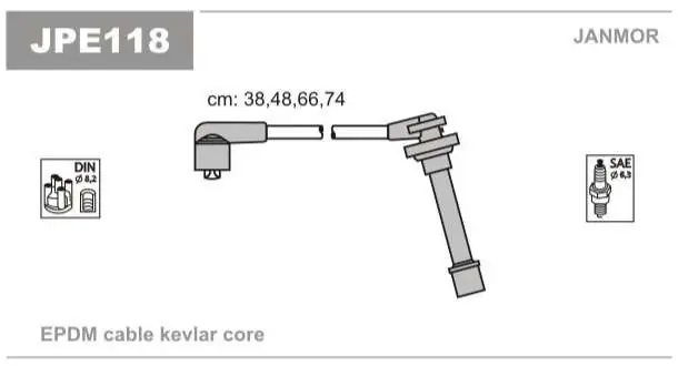 PRZEWODY WYSOKIEGO NAPIĘCIA LINIA ECOLINE(EPDM), ZESTAW, NISSAN 100NX/ALMERA/PRIMERA/SUNNY,1990-2002 - Prosto z fabryki