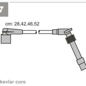 Sprawdzony produkt - PRZEWODY WYSOKIEGO NAPIĘCIA LINIA ECOLINE (EPDM), ZESTAW, OPEL/VAUXHALL, 1991-