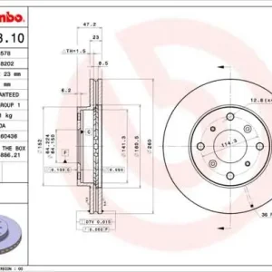 Bardzo popularny produkt - TARCZA HAM. PRZEDNIA HONDA PRELUDE 91-01 2,0I 16V