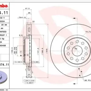 Zostało niewiele | TARCZA HAM. PRZEDNIA UV ALFA ROMEO 166 98-07