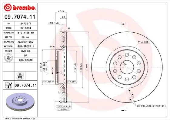 Zostało niewiele | TARCZA HAM. PRZEDNIA UV ALFA ROMEO 166 98-07