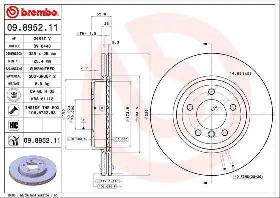 TARCZA HAM. PRZEDNIA UV BMW 3 E46 00-05 | Oferta