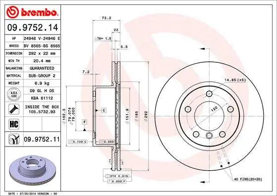 TARCZA HAM. PRZEDNIA UV BMW 3 E90 05-07 | Outlet