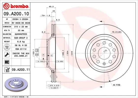 Oferta dnia - TARCZA HAM. TYLNA UV VW PASSAT 05- TYŁ