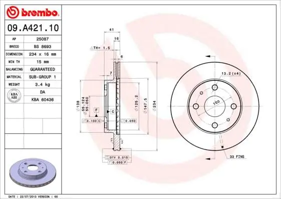 Oferta promocyjna | TARCZA HAM. PRZEDNIA DAIHATSU SIRION 98-04