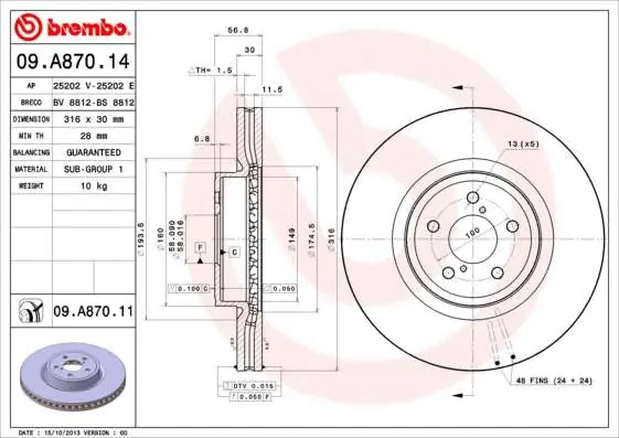 TARCZA HAM. PRZEDNIA UV SUBARU LEGACY 05- | Top oferta