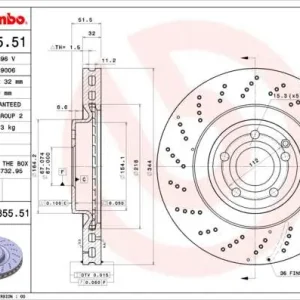 Bardzo popularny produkt - TARCZA HAM. PRZEDNIA UV MERCEDES C218 CLS-KLASA 11-