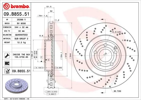 Bardzo popularny produkt - TARCZA HAM. PRZEDNIA UV MERCEDES C218 CLS-KLASA 11-