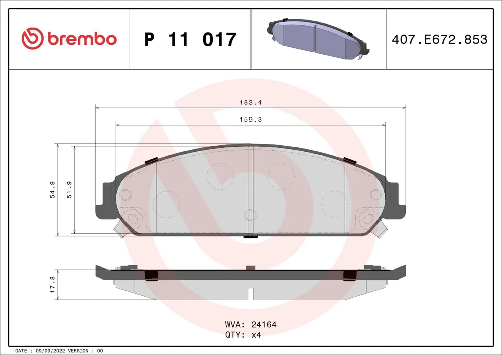 KLOCKI HAM. PRZEDNIE CHRYSLER 300C 04- | Taniej