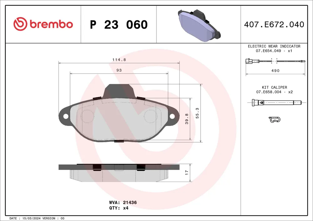 Oferta | KLOCKI HAM. PRZEDNIE FIAT PUNTO Z CZUJ.