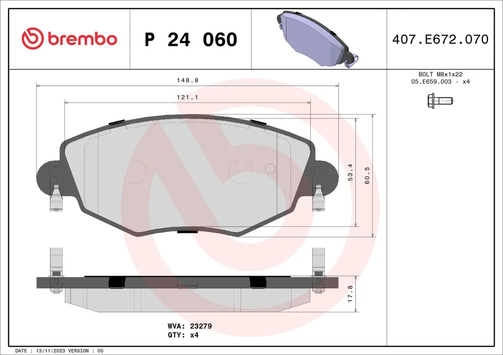 KLOCKI HAM. PRZEDNIE FORD MONDEO III 00-07 - Sprawdzony produkt