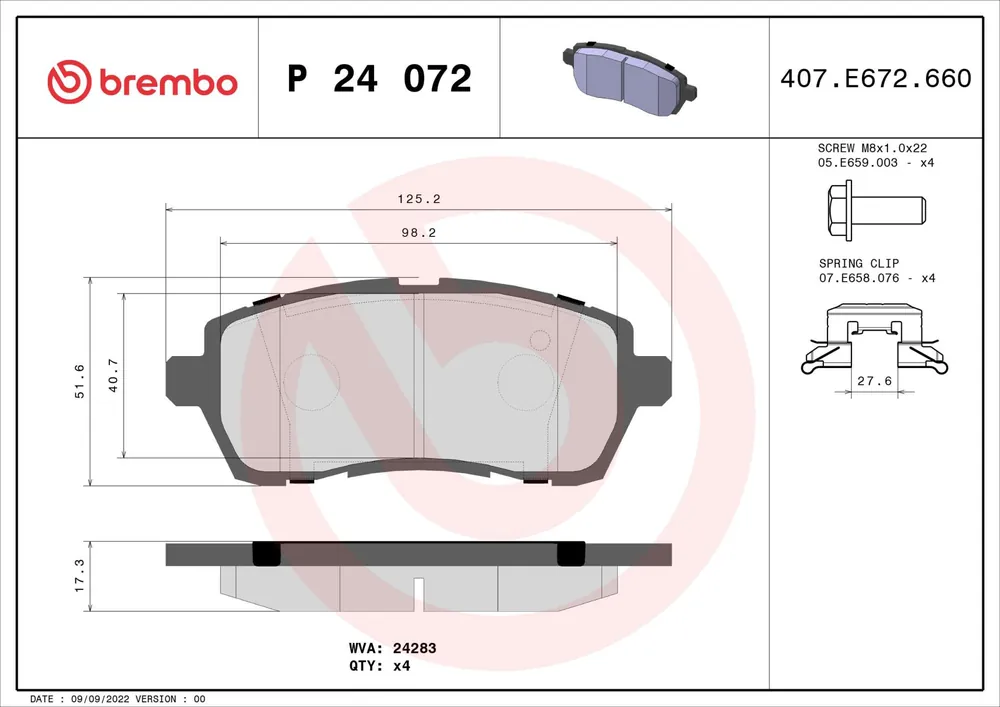 Produkt premium | KLOCKI HAM. PRZEDNIE FORD FIESTA 07-