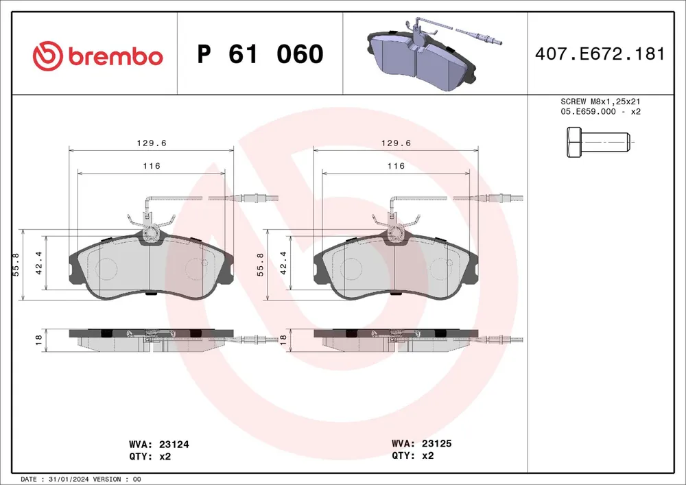 Supercena - KLOCKI HAM. PRZEDNIE/TYLNE CITROEN BERLINGO 96-02