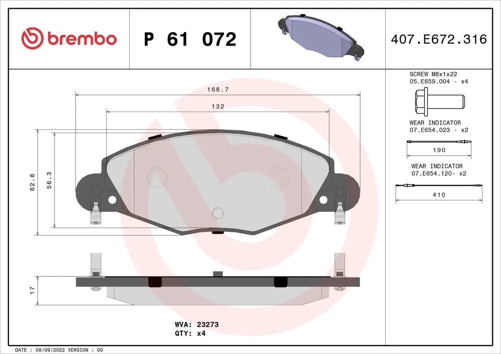 Megacena - KLOCKI HAM. PRZEDNIE CITROEN C5 2,2HDI-3,0 01-08